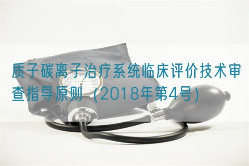 質子碳離子治療系統臨床評價技術審查指導原則（2018年第4號）(圖1)