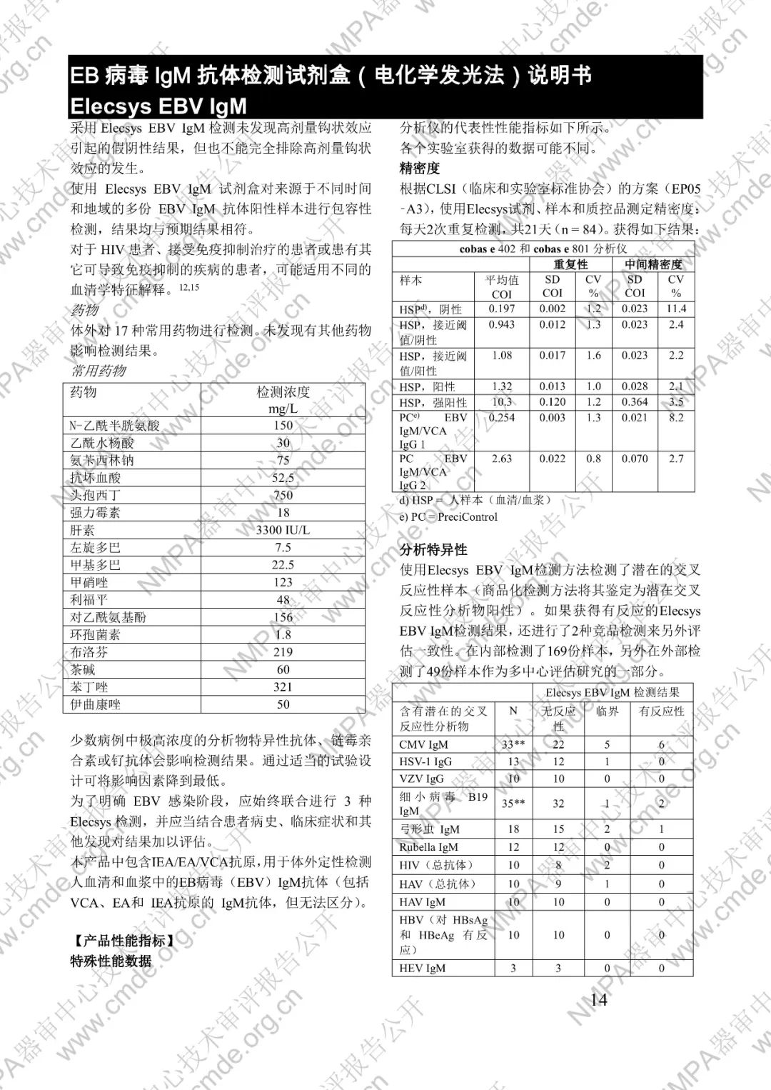 羅氏EB病毒IgM抗體檢測(cè)試劑盒（電化學(xué)發(fā)光法）三類IVD新品審評(píng)報(bào)告公開(kāi)(圖27)