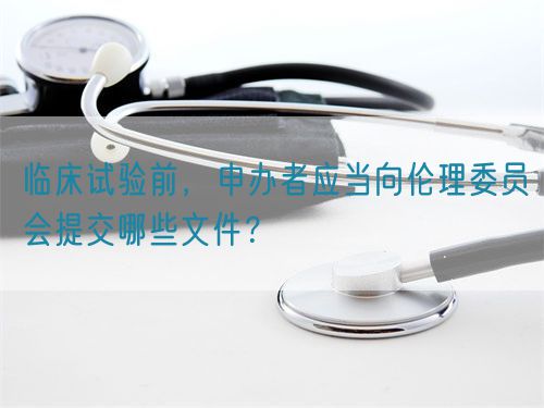 臨床試驗前，申辦者應當向倫理委員會提交哪些文件？(圖1)