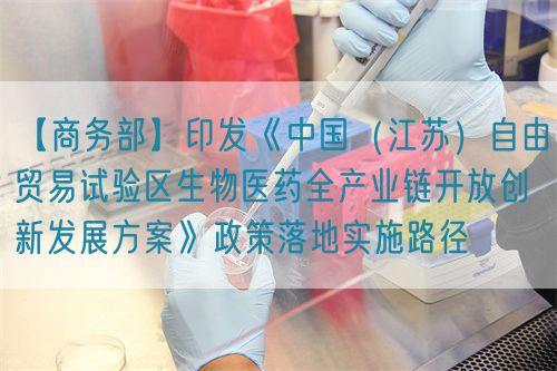 【商務部】印發(fā)《中國（江蘇）自由貿易試驗區(qū)生物醫(yī)藥全產業(yè)鏈開放創(chuàng)新發(fā)展方案》政策落地實施路徑?(圖1)
